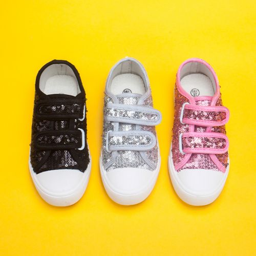 Chaussures de tennis enfants MEED paillette pour printemps - semelle plastique Ref 1034340
