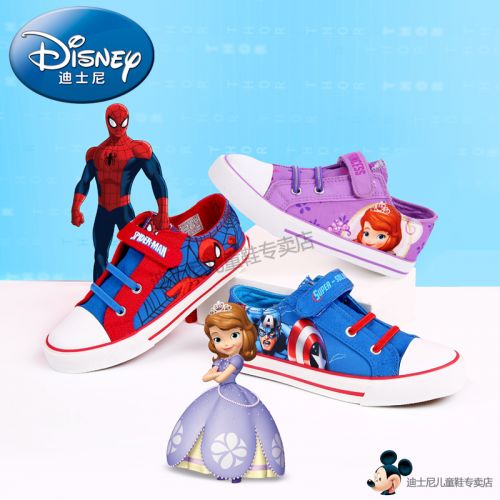 Chaussures de tennis enfants en toile DISNEY pour printemps - semelle caoutchouc Ref 1034533