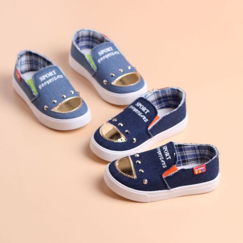 Chaussures de tennis enfants en toile pour printemps - semelle caoutchouc naturel Ref 1034542
