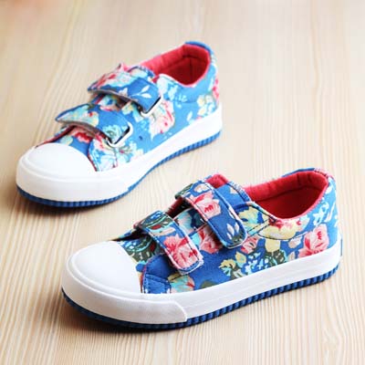 Chaussures de tennis enfants en toile pour printemps - semelle caoutchouc Ref 1034565