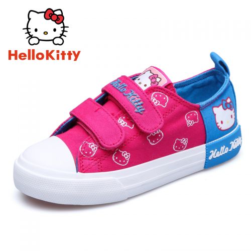 Chaussures de tennis enfants en toile HELLO KITTY pour printemps - semelle vulcanisation Ref 1034759