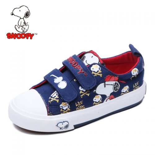 Chaussures de tennis enfants en toile SNOOPY pour printemps - semelle vulcanisation Ref 1034790