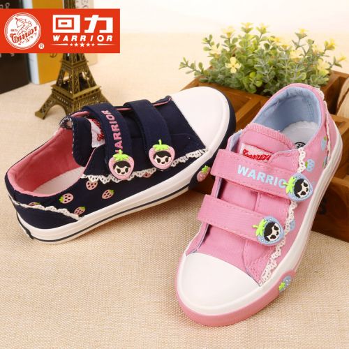 Chaussures de tennis enfants en toile WARRIOR Flanger pour printemps - semelle caoutchouc Ref 1034863