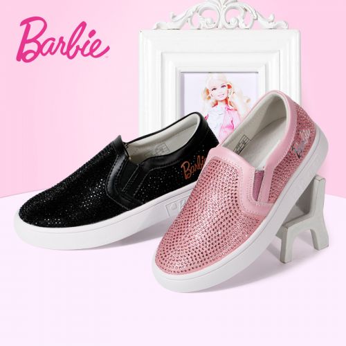 Chaussures de tennis enfants en tissu paillette pour printemps - semelle caoutchouc antidérapant Ref 1034944