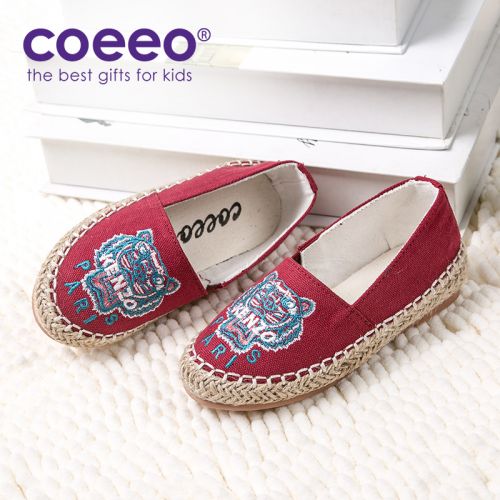 Chaussures de tennis enfants en toile COEEO pour printemps - semelle caoutchouc antidérapant Ref 1035100