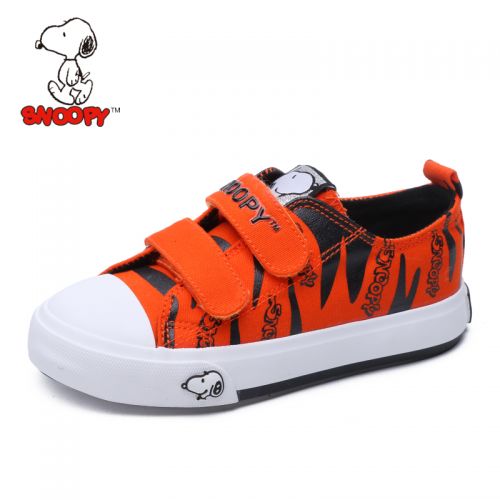 Chaussures de tennis enfants en toile SNOOPY pour printemps - semelle vulcanisation Ref 1035116