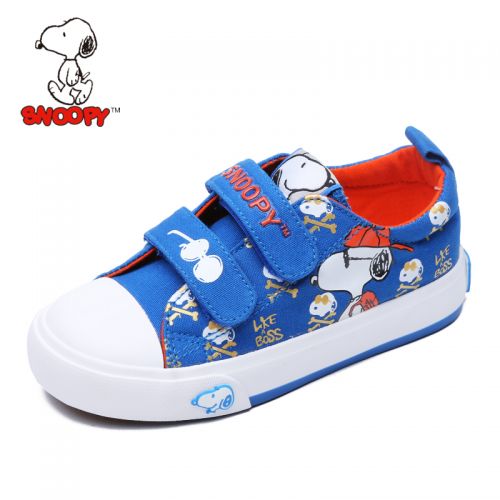 Chaussures de tennis enfants en toile SNOOPY pour printemps - semelle vulcanisation Ref 1035121