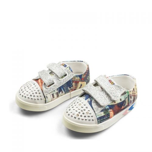 Chaussures de tennis enfants en tissu avec perles pour printemps - semelle plastique Ref 1035177