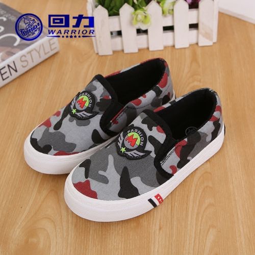 Chaussures de tennis enfants en toile WARRIOR pour printemps - semelle caoutchouc Ref 1035324