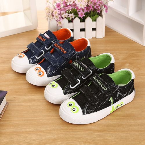 Chaussures de tennis enfants en toile WARRIOR pour printemps - semelle caoutchouc naturel Ref 1035392