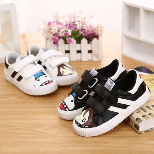 Chaussures de tennis enfants en cuir synthétique WARRIOR pour printemps - semelle caoutchouc Ref 1035413