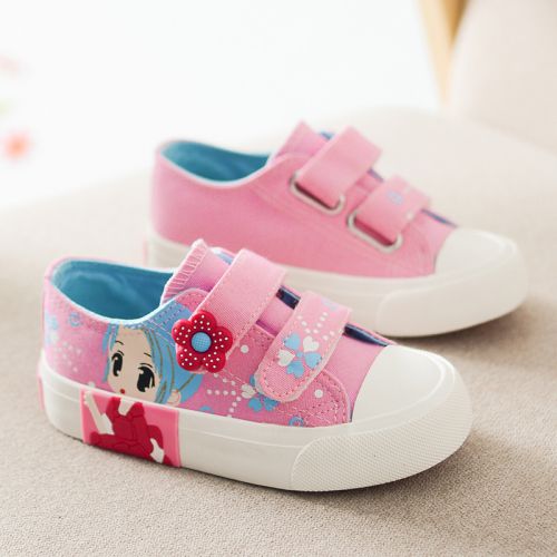 Chaussures de tennis enfants en toile pour été - semelle caoutchouc Ref 1035523
