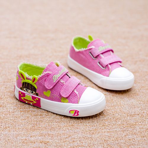 Chaussures de tennis enfants en toile pour printemps - semelle caoutchouc Ref 1035542