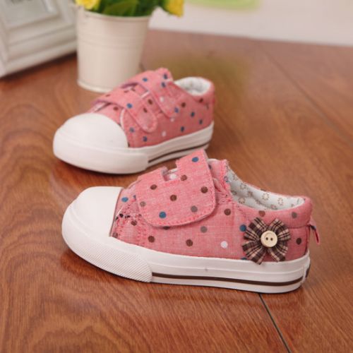 Chaussures de tennis enfants en toile pour printemps - semelle caoutchouc Ref 1035556