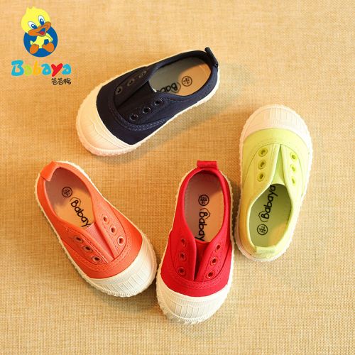 Chaussures de tennis enfants en toile pour printemps - semelle caoutchouc Ref 987411