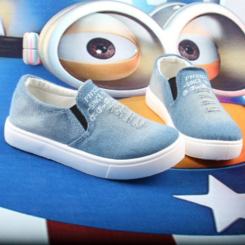 Chaussures de tennis enfants en toile pour Toute saison - semelle caoutchouc naturel Ref 987458