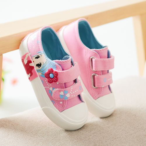 Chaussures de tennis enfants en toile pour printemps - semelle caoutchouc Ref 987469