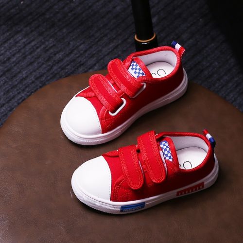 Chaussures de tennis enfants en toile pour printemps - semelle caoutchouc Ref 987483