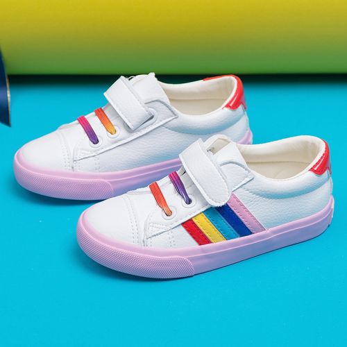 Chaussures de tennis enfants en similicuir SHINCHAN coutures cuir pour printemps - semelle caoutchouc naturel Ref 987531