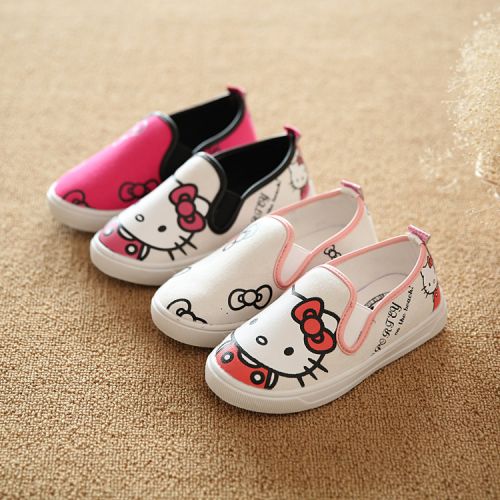 Chaussures de tennis enfants en toile pour printemps - semelle caoutchouc Ref 987540