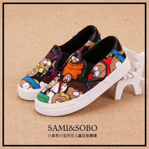 Chaussures de tennis enfants en toile SAMISOBO pour printemps - semelle caoutchouc Ref 987550