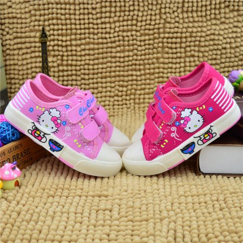 Chaussures de tennis enfants en toile pour printemps - semelle caoutchouc naturel Ref 987626