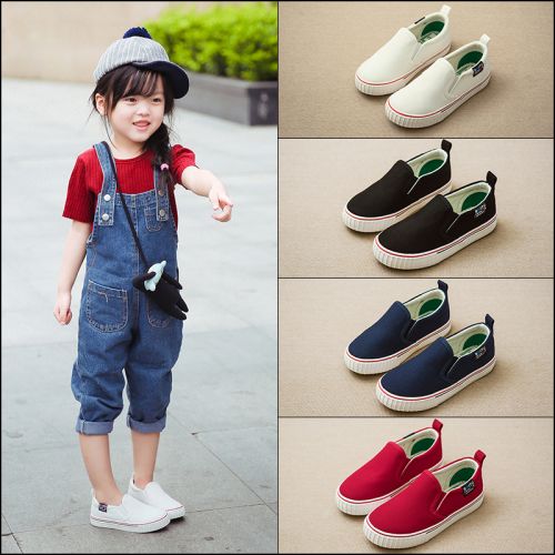 Chaussures de tennis enfants en toile pour Toute saison - semelle caoutchouc antidérapant Ref 987628