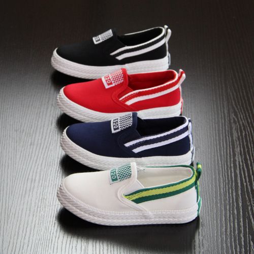 Chaussures de tennis enfants en toile LBXX pour printemps - semelle caoutchouc antidérapant Ref 987646