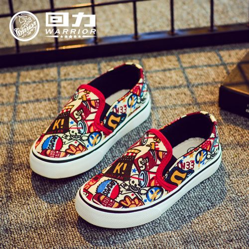 Chaussures de tennis enfants en toile WARRIOR pour été - semelle caoutchouc Ref 987659
