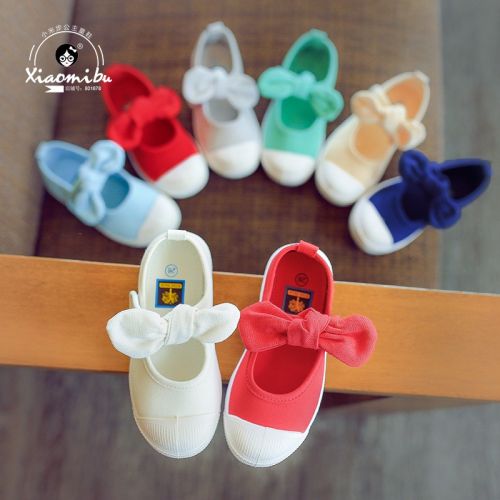 Chaussures de tennis enfants en toile pour printemps - semelle caoutchouc antidérapant Ref 987676