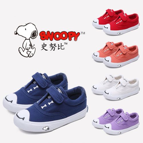 Chaussures de tennis enfants en toile SNOOPY pour printemps - semelle vulcanisation Ref 987716