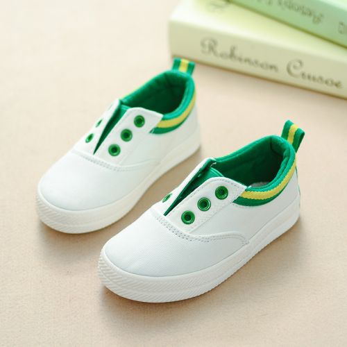 Chaussures de tennis enfants en toile pour printemps - semelle caoutchouc antidérapant Ref 987723