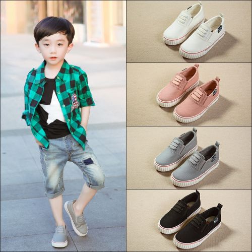 Chaussures de tennis enfants en toile pour Toute saison - semelle caoutchouc antidérapant Ref 987875