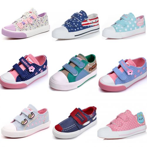 Chaussures de tennis enfants en toile WARRIOR pour printemps - semelle caoutchouc naturel Ref 987876
