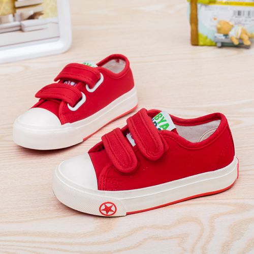 Chaussures de tennis enfants en toile pour printemps - semelle caoutchouc Ref 987883