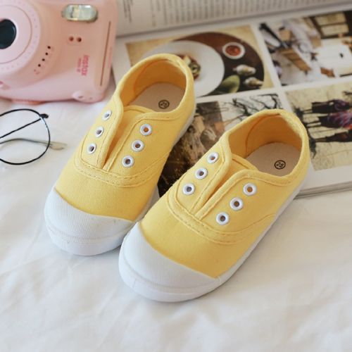 Chaussures de tennis enfants en toile pour printemps - semelle caoutchouc Ref 987930