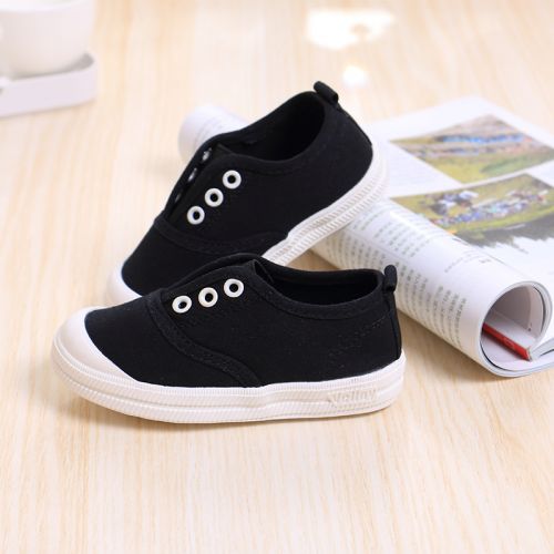 Chaussures de tennis enfants en toile pour printemps - semelle caoutchouc Ref 987943