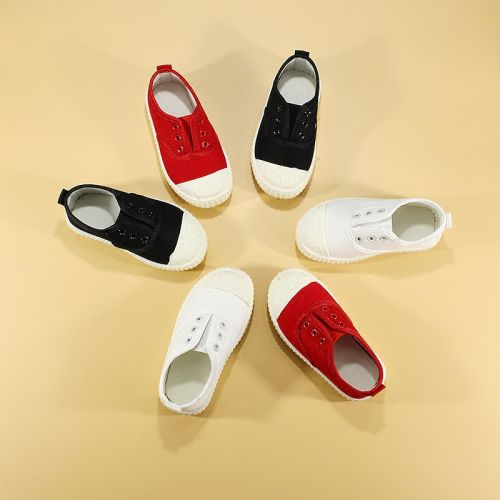 Chaussures de tennis enfants en toile pour Toute saison - semelle caoutchouc naturel Ref 987958