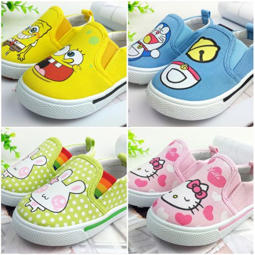 Chaussures de tennis enfants en toile pour printemps - semelle plastique Ref 988000
