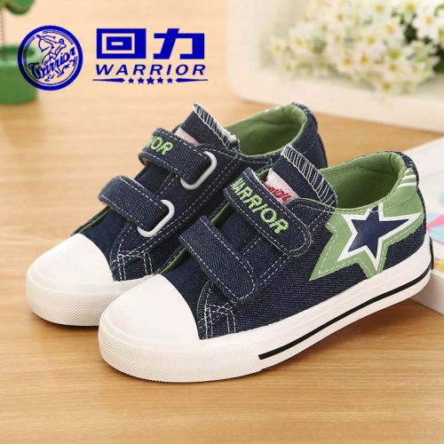 Chaussures de tennis enfants en toile WARRIOR pour printemps - semelle caoutchouc antidérapant Ref 988023