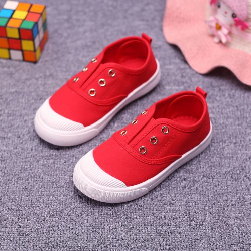 Chaussures de tennis enfants en toile pour printemps - semelle caoutchouc naturel Ref 988048