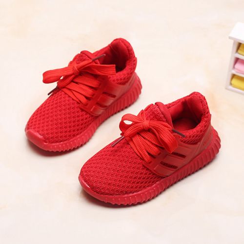 Chaussures de tennis enfants en toile coutures cuir pour printemps - semelle caoutchouc naturel Ref 988067