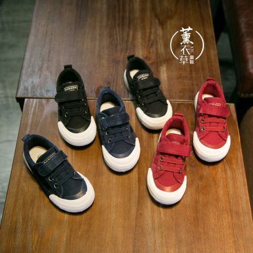 Chaussures de tennis enfants en toile pour printemps - semelle caoutchouc Ref 988131