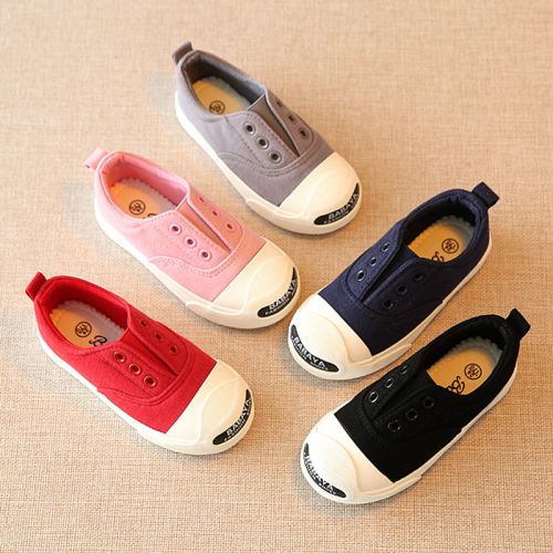 Chaussures de tennis enfants en toile pour printemps - semelle caoutchouc naturel Ref 988141