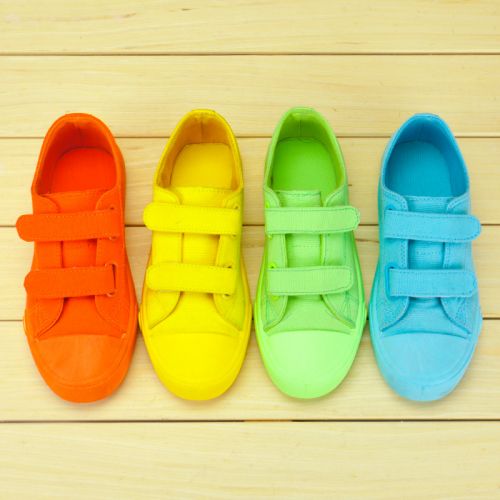 Chaussures de tennis enfants en toile pour printemps - semelle caoutchouc Wear Ref 988202