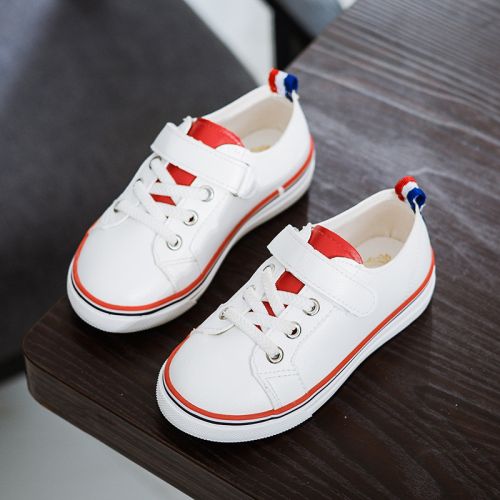 Chaussures de tennis enfants en similicuir pour printemps - semelle caoutchouc Ref 988222