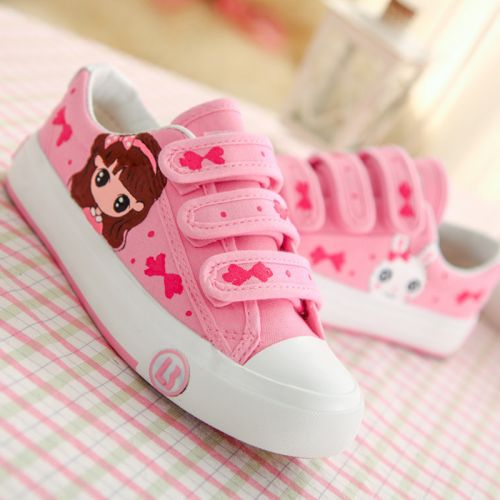 Chaussures de tennis enfants en toile pour printemps - Ref 988265
