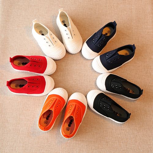Chaussures de tennis enfants en toile Flanger pour printemps - semelle plastique Ref 988279
