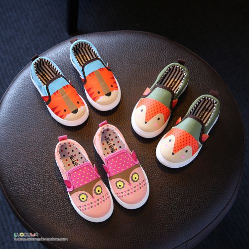 Chaussures de tennis enfants en toile pour printemps - semelle plastique Ref 988323
