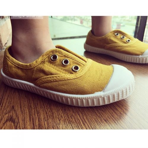 Chaussures de tennis enfants en toile COCO pour printemps - semelle caoutchouc Ref 988342